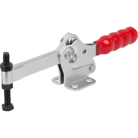 Kipp Toggle Clamp Horizontal Std, Horizontal Foot F1=2400, Full Holding Arm M10X80, Steel Zinc Plated,  K1435.02400